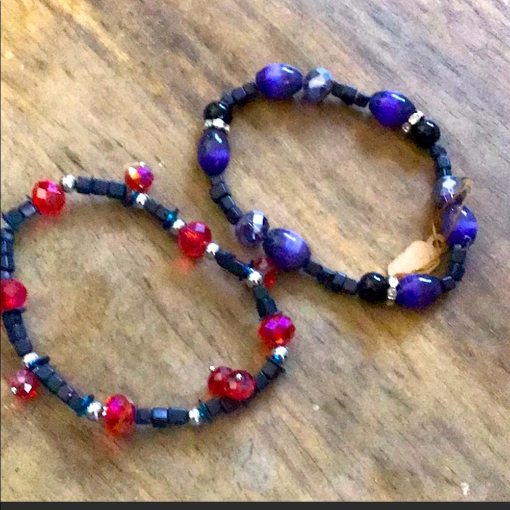 Beaded bracelet bundle of 2
